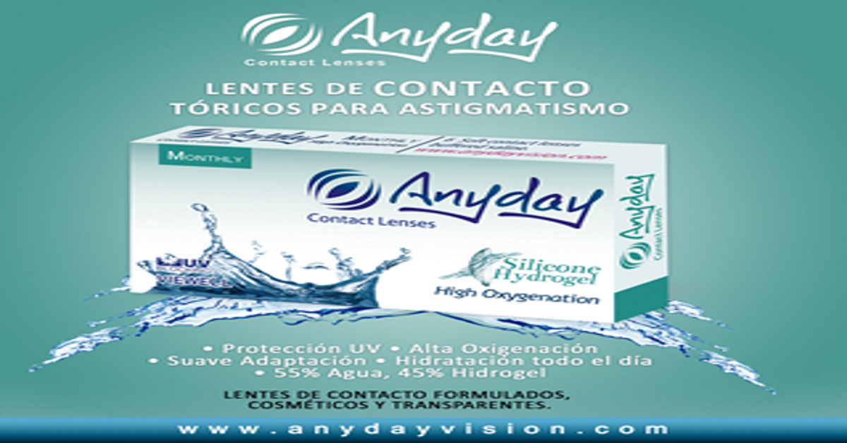 LC tóricos para astigmatismo de Anyday