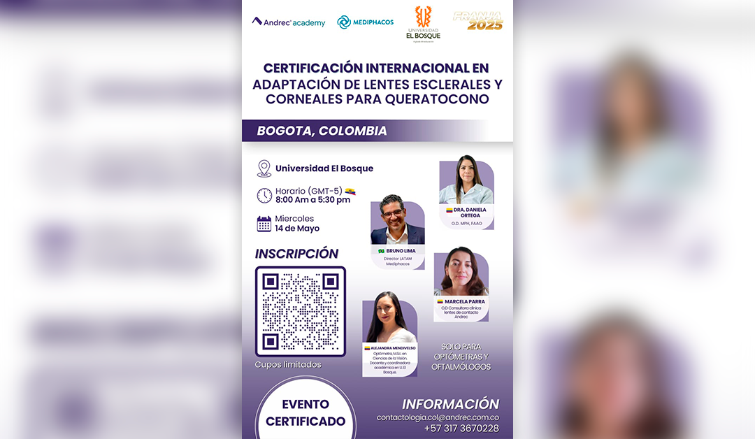 Certificación internacional en lentes esclerales y corneales en Bogotá